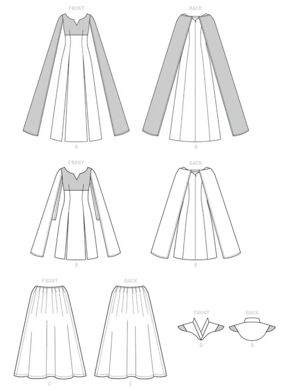 McCalls M7854 6 to 14 Costume Dress Cloak Cosplay Steampunk Uncut Sewing Pattern